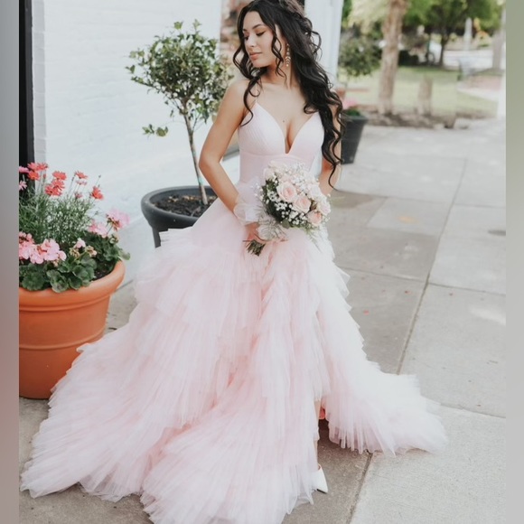 Beautiful Pink Prom Dress by Sherri Hill. - Picture 5 of 5